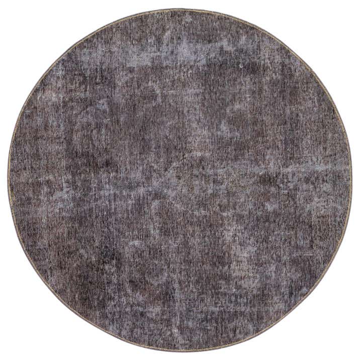 5' 1 x 5' 1 Hand Knotted Ultra Vintage Persian Wool Round Rug