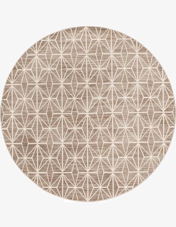 Jill Zarin Brown Uptown Fifth Avenue Round Rug