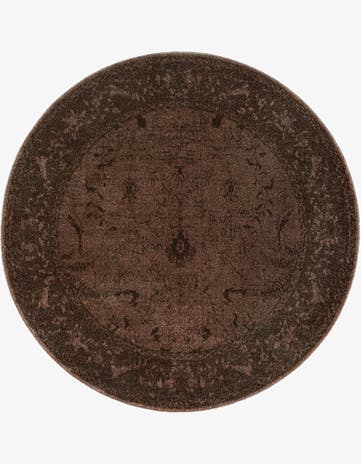 Brown Vista Round Rug