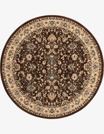 Brown Yasmin Round Rug