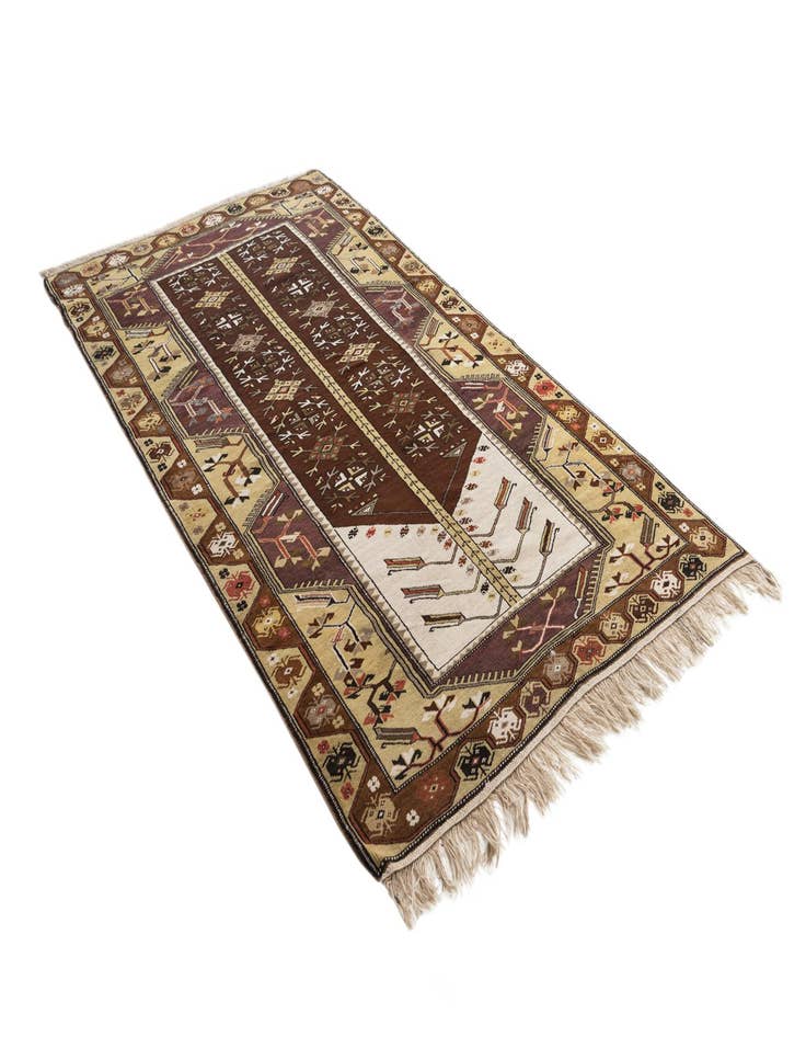 Detail image of 4' 6 x 8'  Hand Knotted Anatolian Oriental Wool Runner Rug