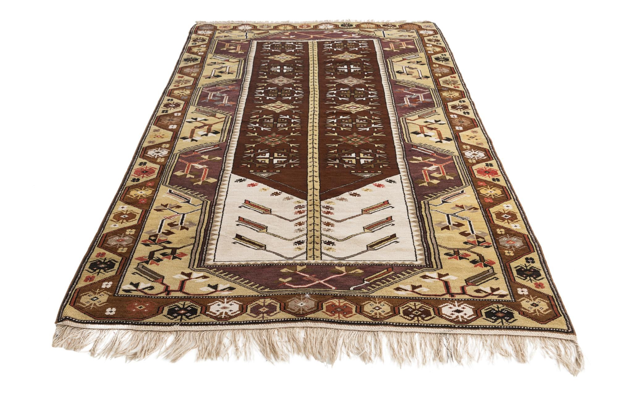 4' 6 x 8' Hand Knotted Anatolian Oriental Wool Runner Rug