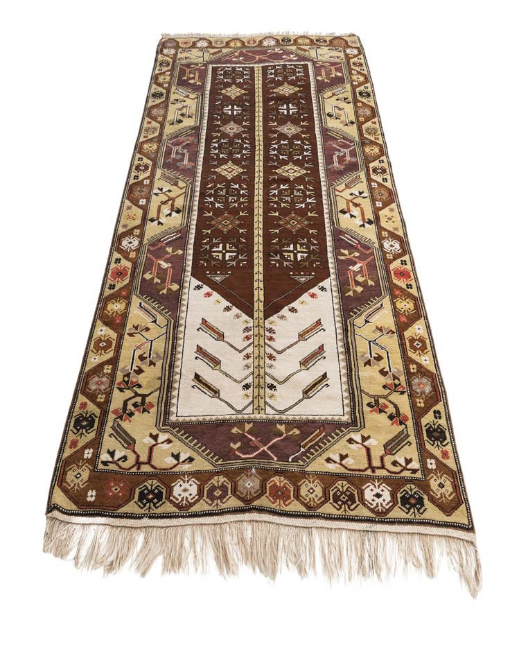 Detail image of 4' 6 x 8'  Hand Knotted Anatolian Oriental Wool Runner Rug