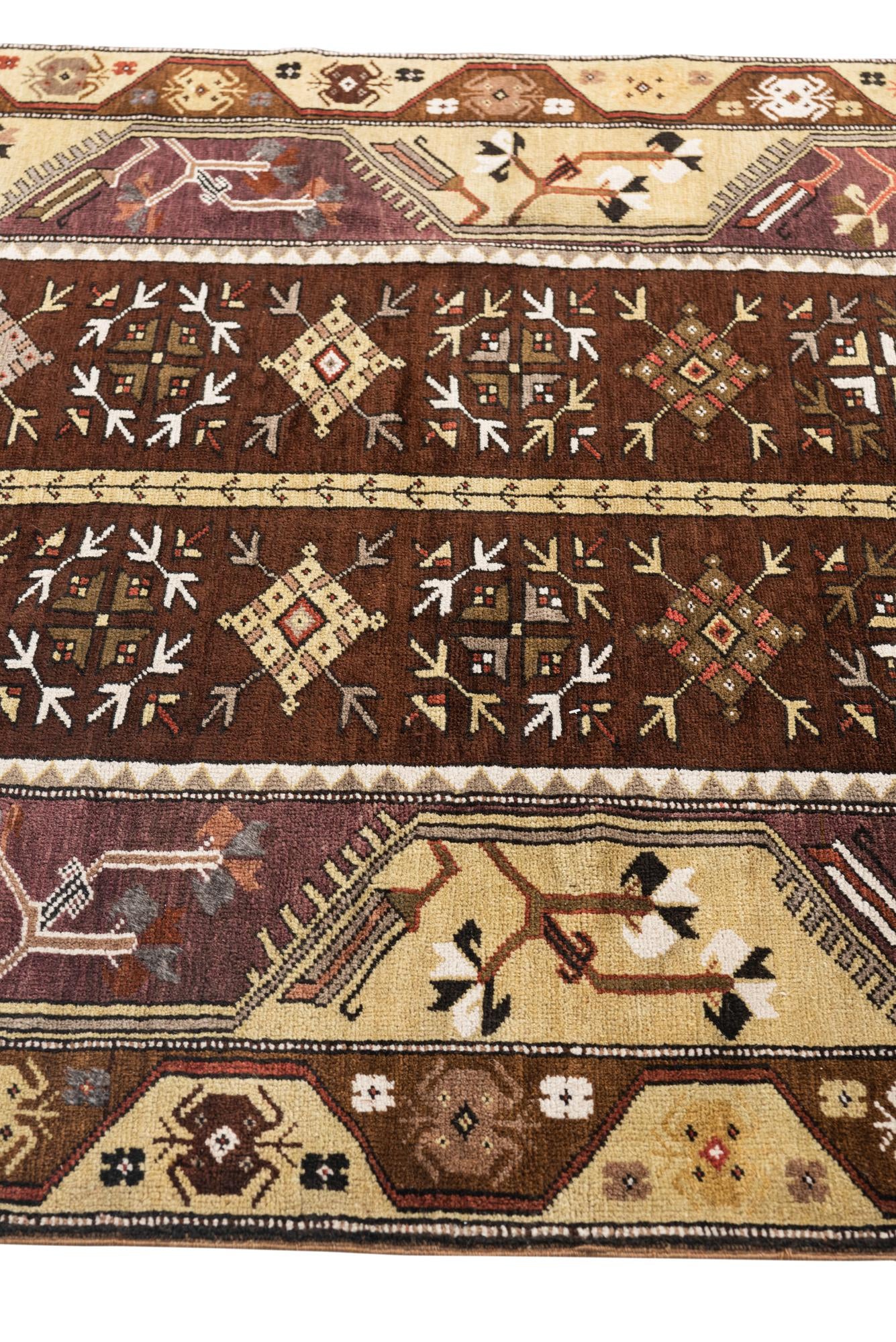 4' 6 x 8' Hand Knotted Anatolian Oriental Wool Runner Rug