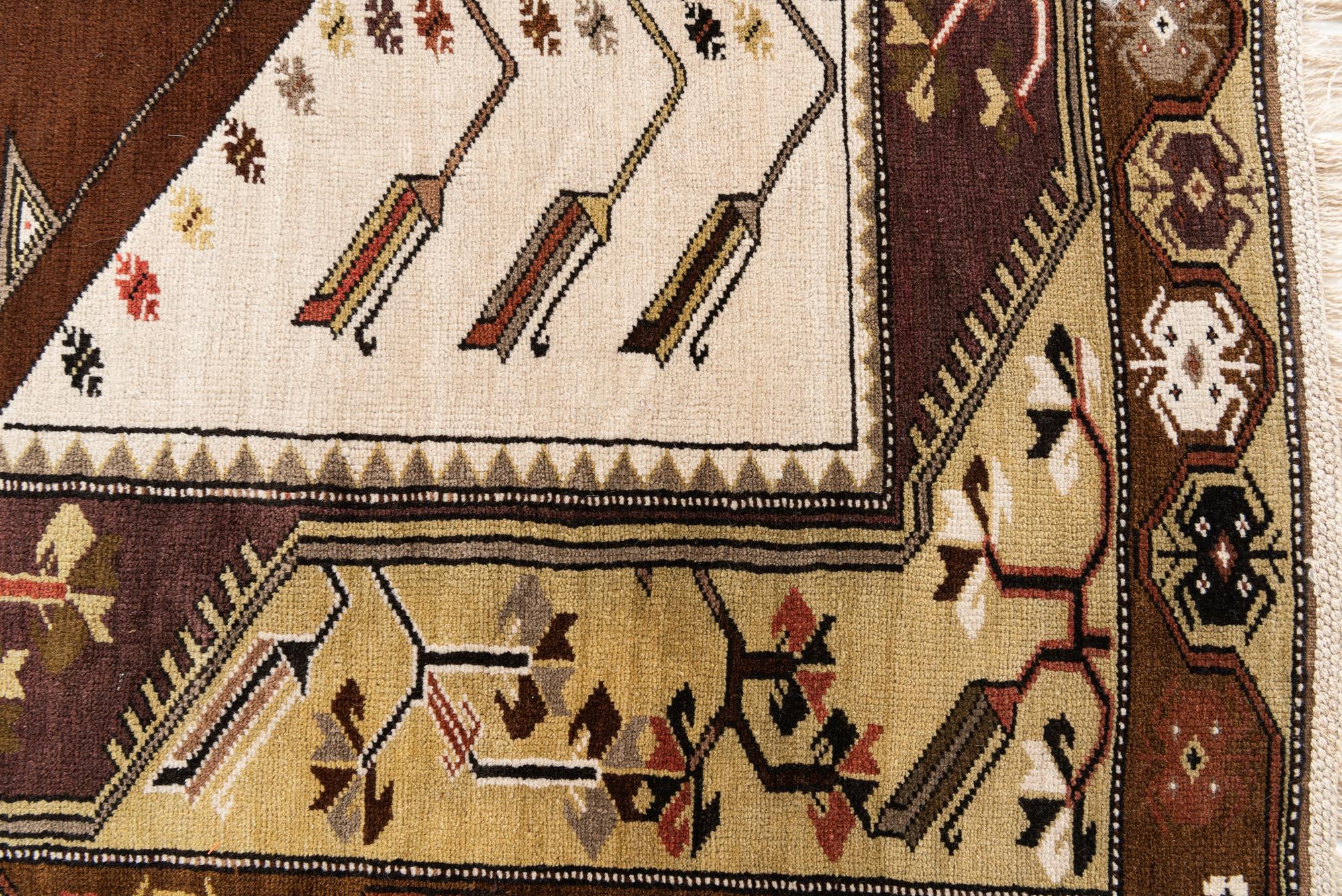 4' 6 x 8' Hand Knotted Anatolian Oriental Wool Runner Rug