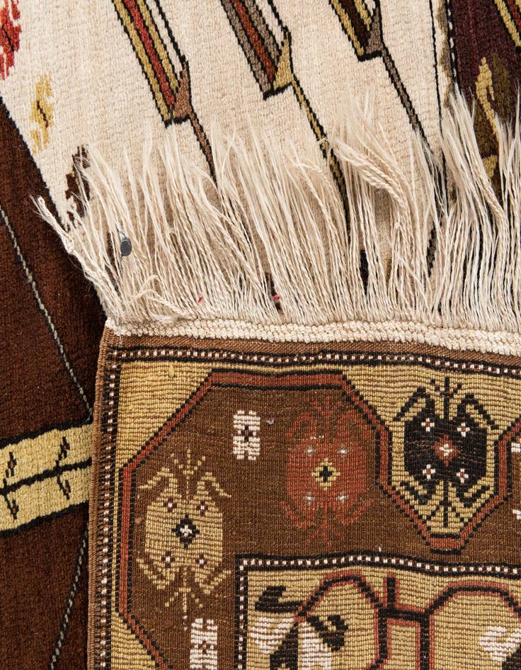 Detail image of 4' 6 x 8'  Hand Knotted Anatolian Oriental Wool Runner Rug