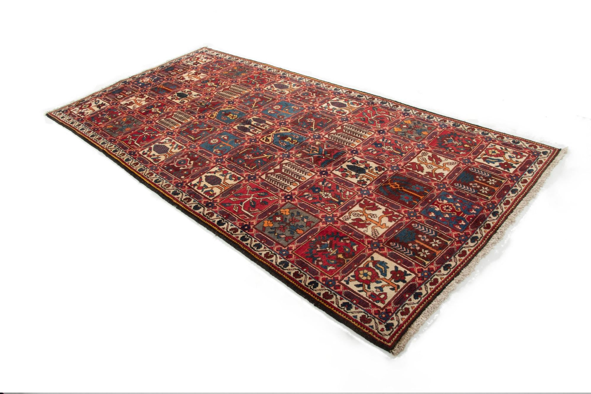 5' 3 x 10' 10 Hand Knotted Bachtiar Persian Wool Runner Rug