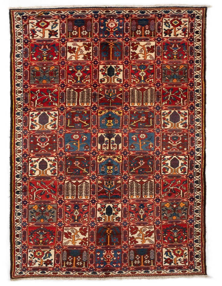 Detail image of 5' 3 x 10' 10 Hand Knotted Bachtiar Persian Wool Runner Rug