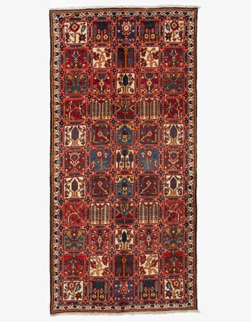 5' 3 x 10' 10 Hand Knotted Bachtiar Persian Wool Runner Rug