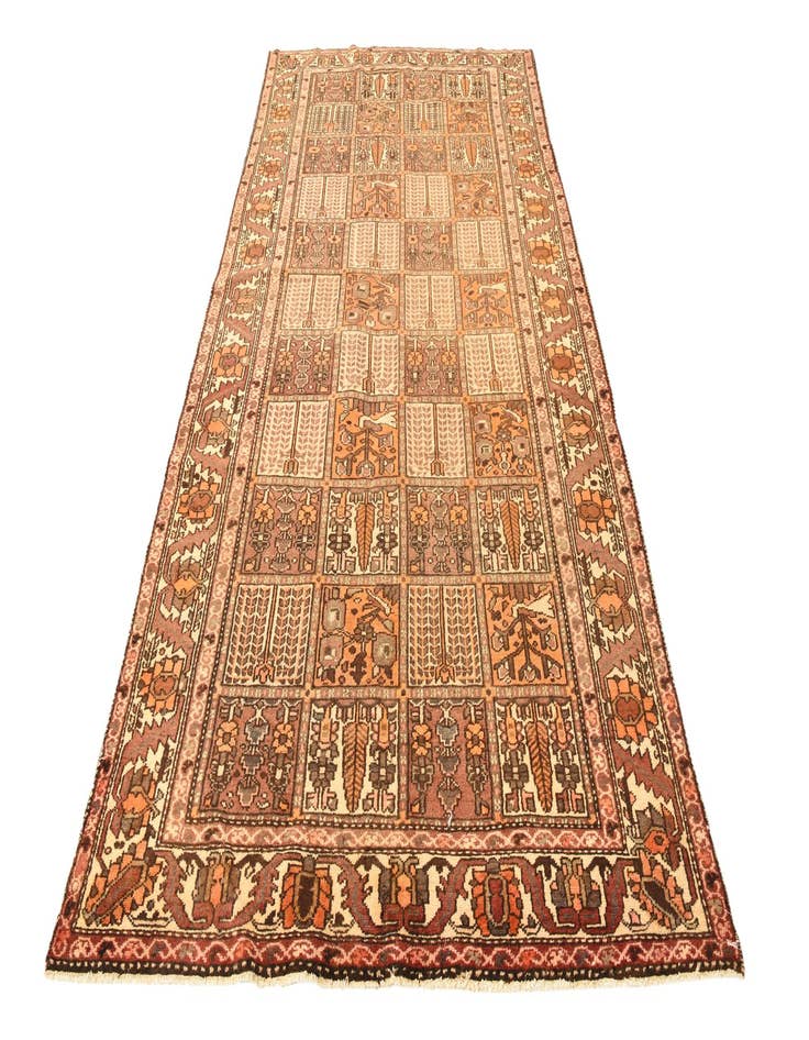 Detail image of 5' 2 x 10'  Hand Knotted Bakhtiar Persian Wool Runner Rug