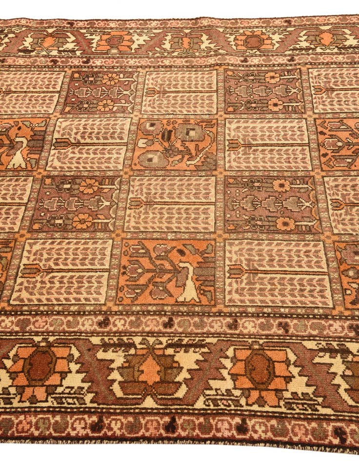 Detail image of 5' 2 x 10'  Hand Knotted Bakhtiar Persian Wool Runner Rug