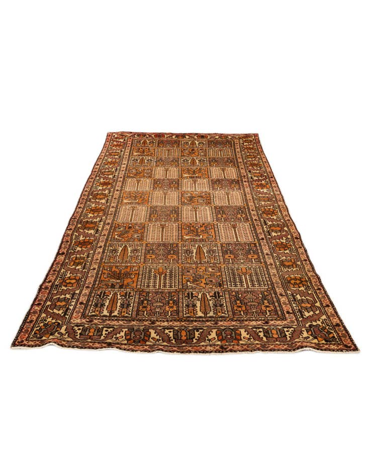 Detail image of 5' 2 x 10' Hand Knotted Bakhtiar Persian Wool Runner Rug