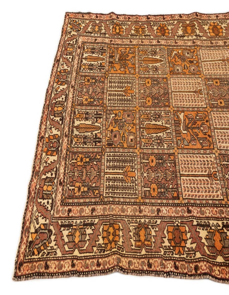 Detail image of 5' 2 x 10' Hand Knotted Bakhtiar Persian Wool Runner Rug