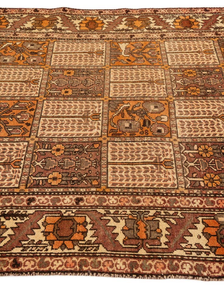 Detail image of 5' 2 x 10' Hand Knotted Bakhtiar Persian Wool Runner Rug
