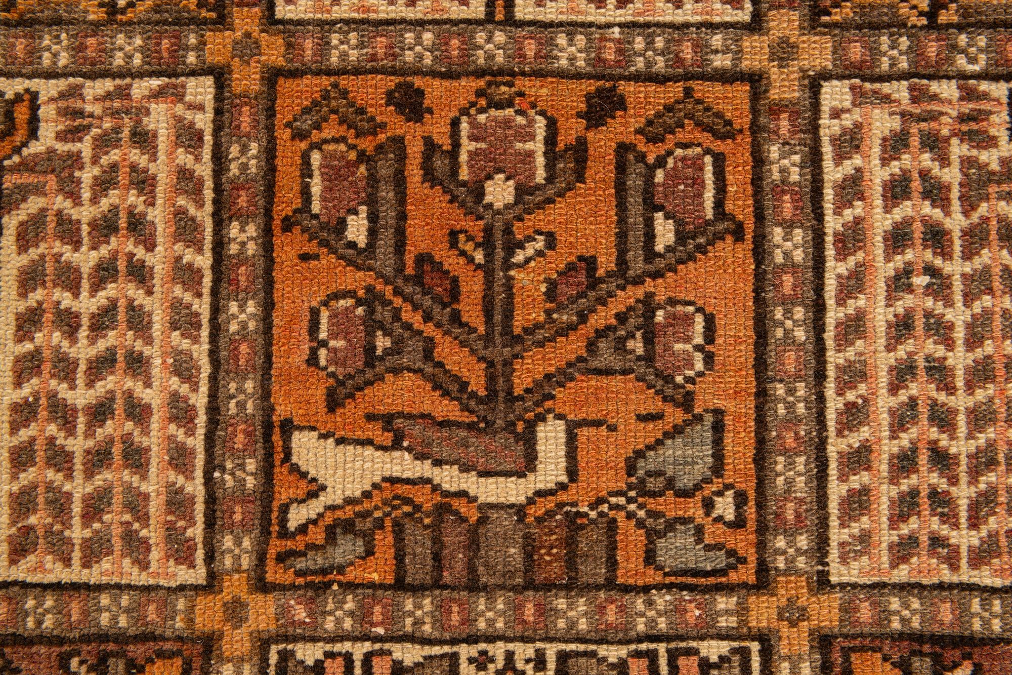 5' 2 x 10' Hand Knotted Bakhtiar Persian Wool Runner Rug