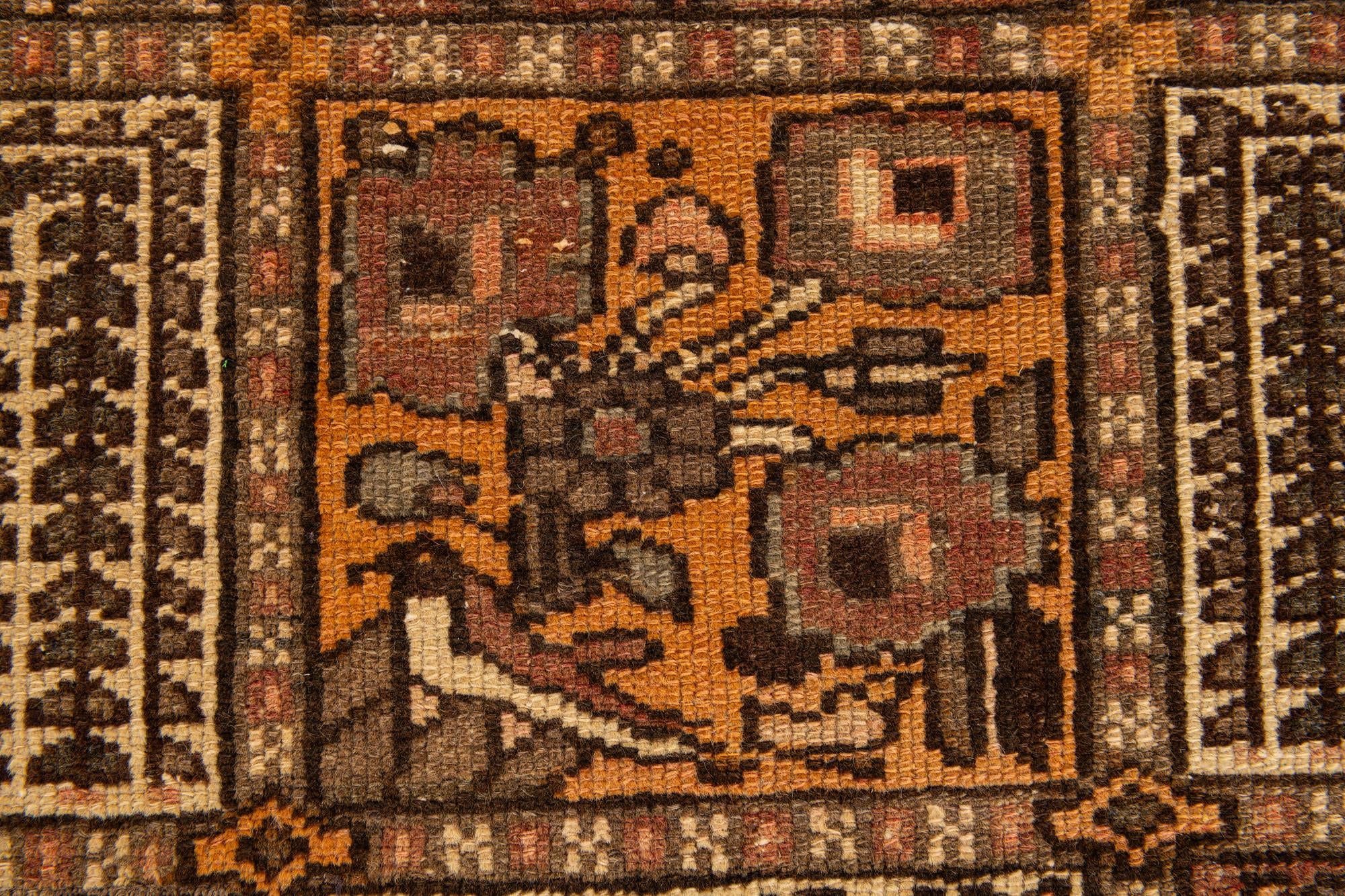 5' 2 x 10' Hand Knotted Bakhtiar Persian Wool Runner Rug