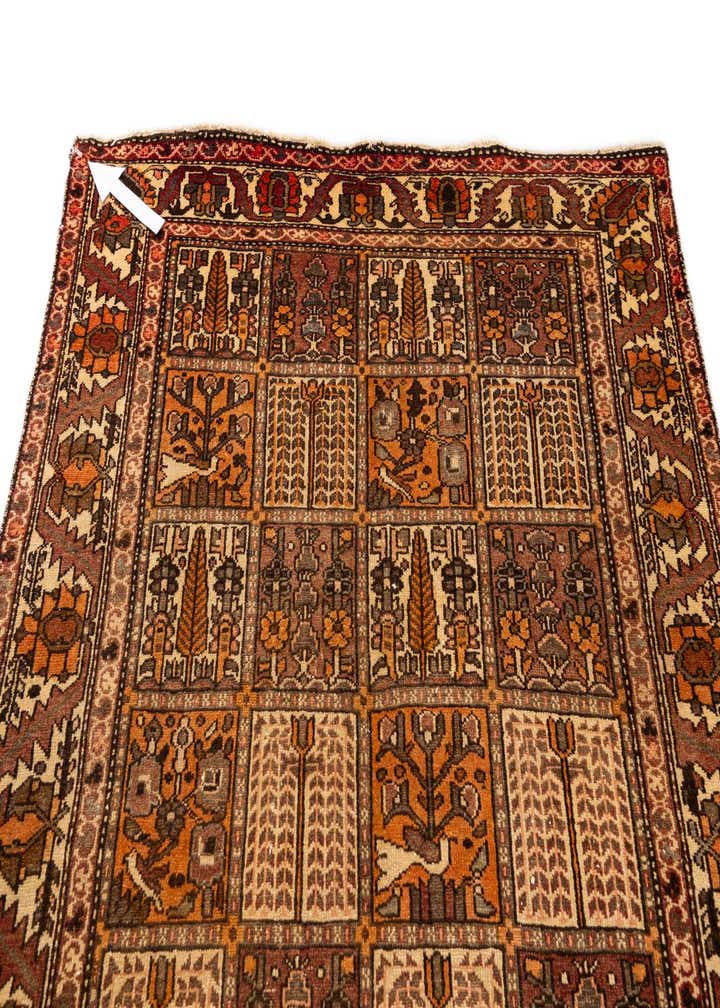 5' 2 x 10' Hand Knotted Bakhtiar Persian Wool Runner Rug