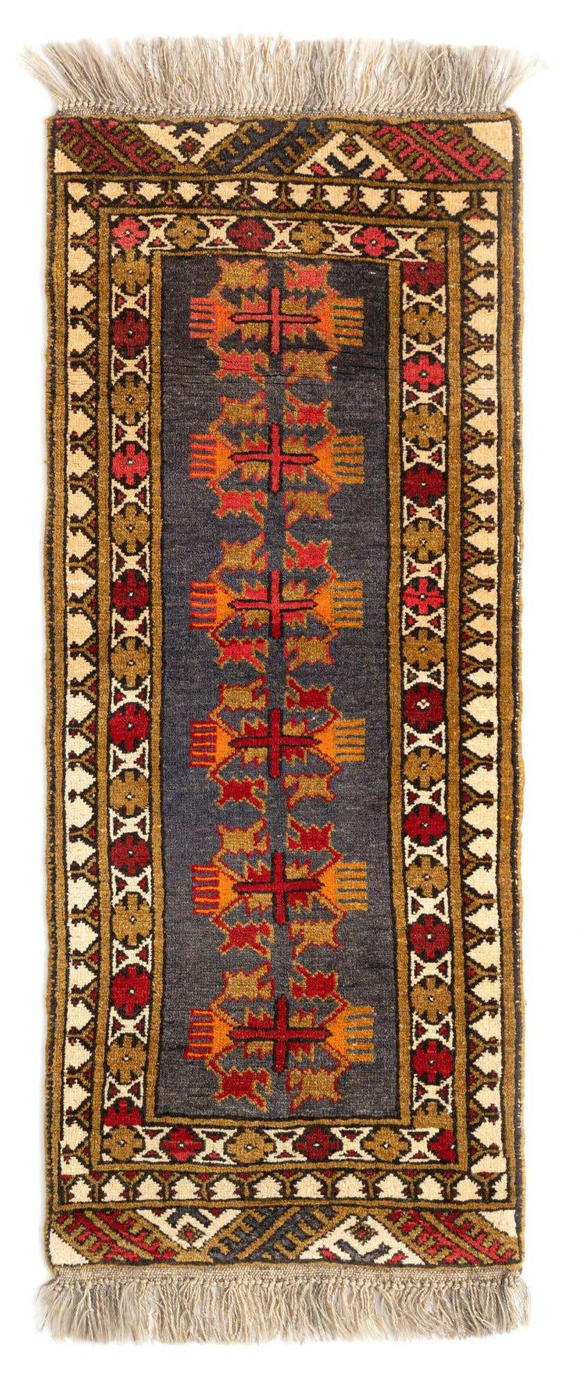 1' 9 x 4' 4 Balouch Wool Runner Rug