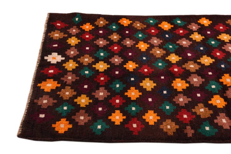 Detail image of 2' 9 x 9' 10 Hand Knotted Balouch Wool Runner Rug