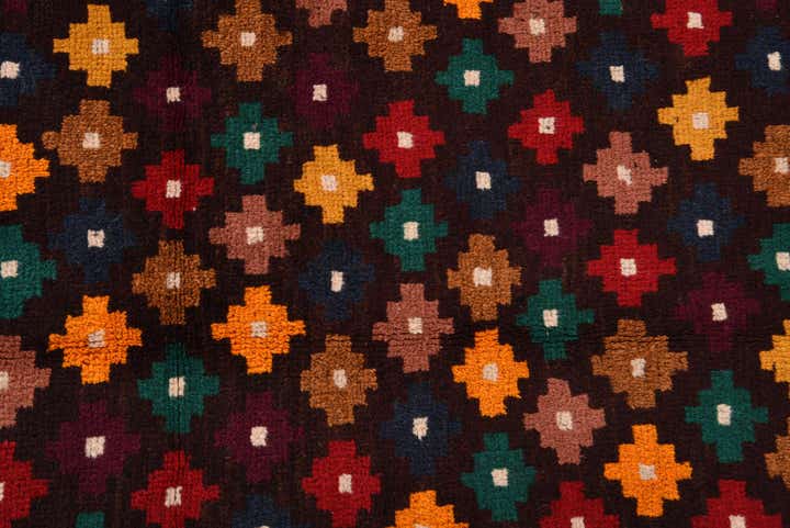 2' 9 x 9' 10 Hand Knotted Balouch Wool Runner Rug