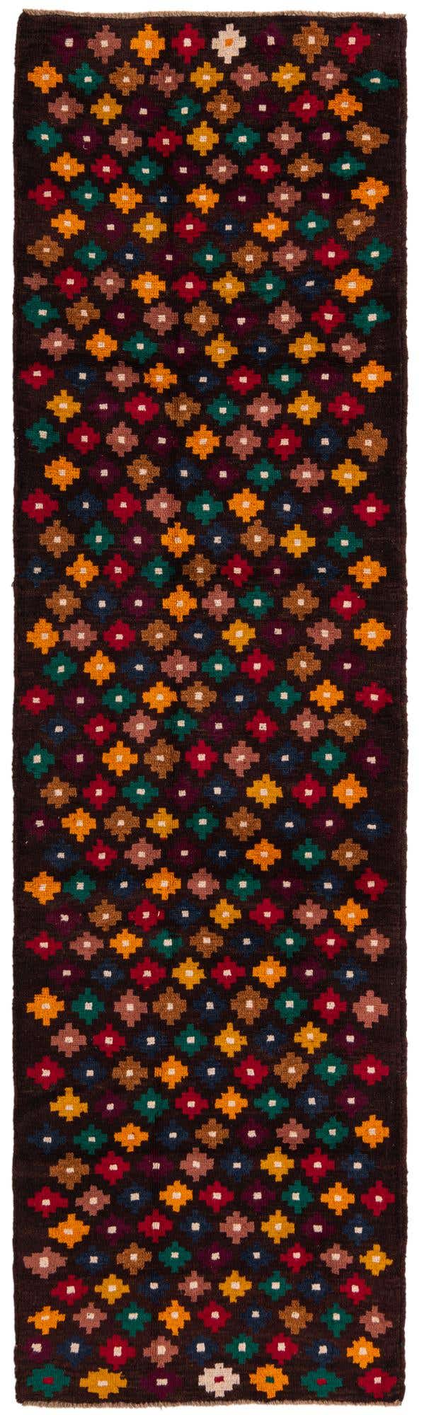 2' 9 x 9' 10 Hand Knotted Balouch Wool Runner Rug