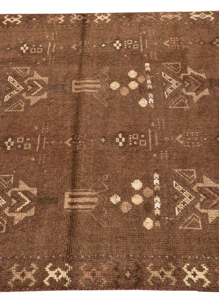 3' 9 x 7' 4 Hand Knotted Balouch Persian Wool Runner Rug