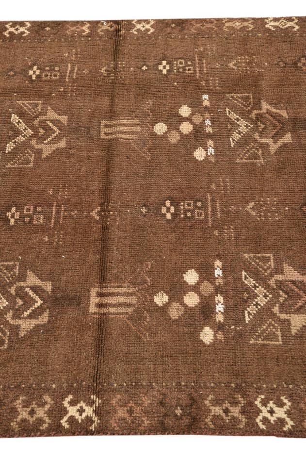 Detail image of 3' 9 x 7' 4 Hand Knotted Balouch Persian Wool Runner Rug