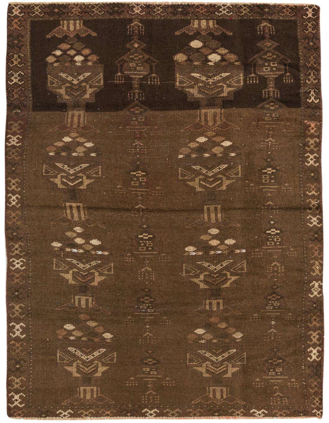 3' 9 x 7' 4 Hand Knotted Balouch Persian Wool Runner Rug