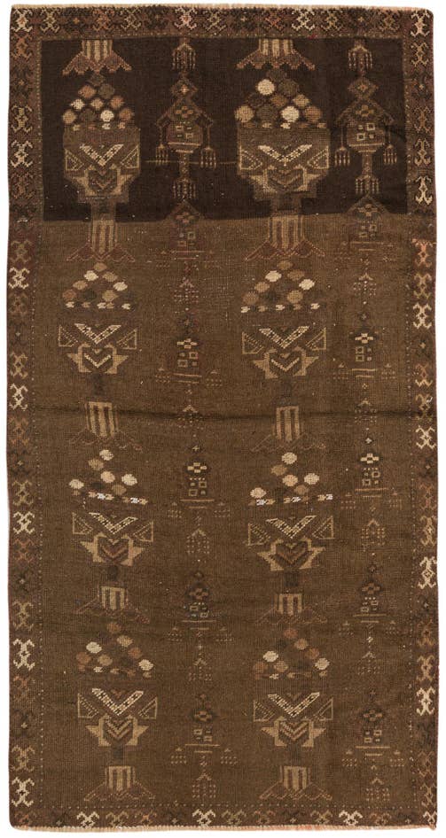 Detail image of 3' 9 x 7' 4 Hand Knotted Balouch Persian Wool Runner Rug