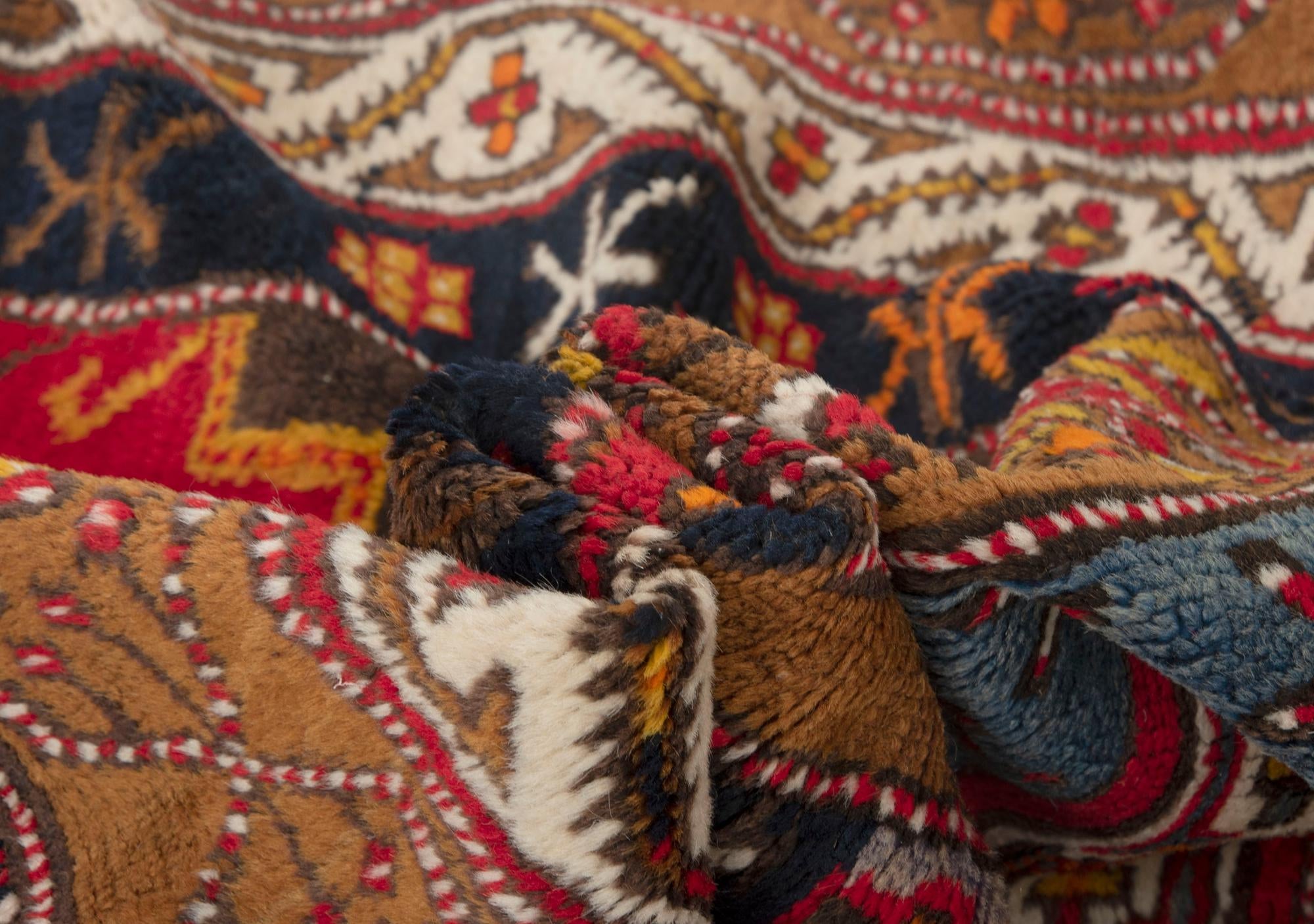 3' 3 x 14' 10 Hand Knotted Bergama Wool Runner Rug