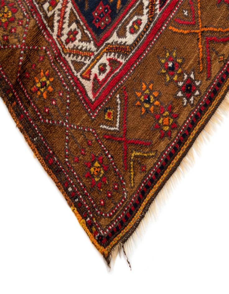 Detail image of 3' 3 x 14' 10  Hand Knotted Bergama Wool Runner Rug