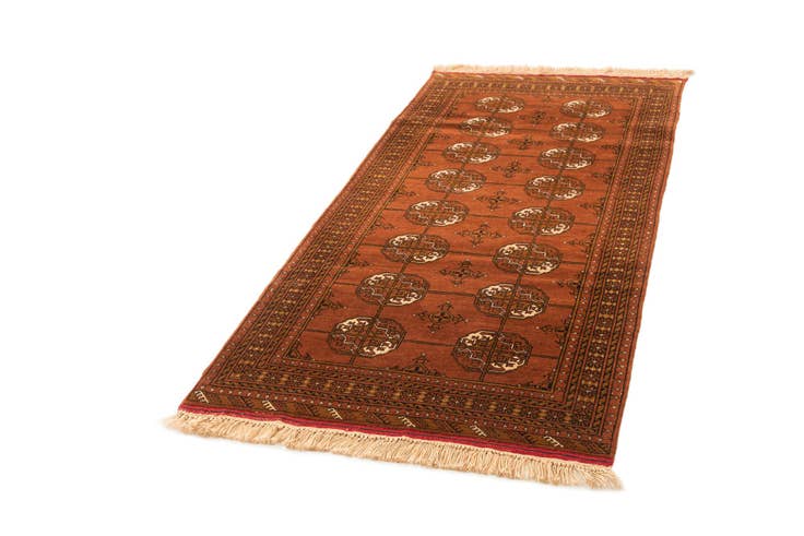 Detail image of 3' 4 x 6' 8 Hand Knotted Bokhara Wool Runner Rug