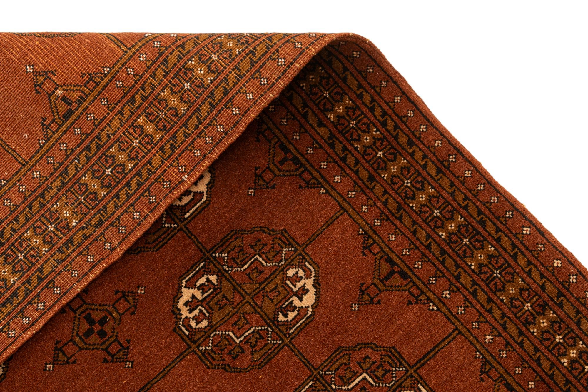 3' 4 x 6' 8 Hand Knotted Bokhara Wool Runner Rug