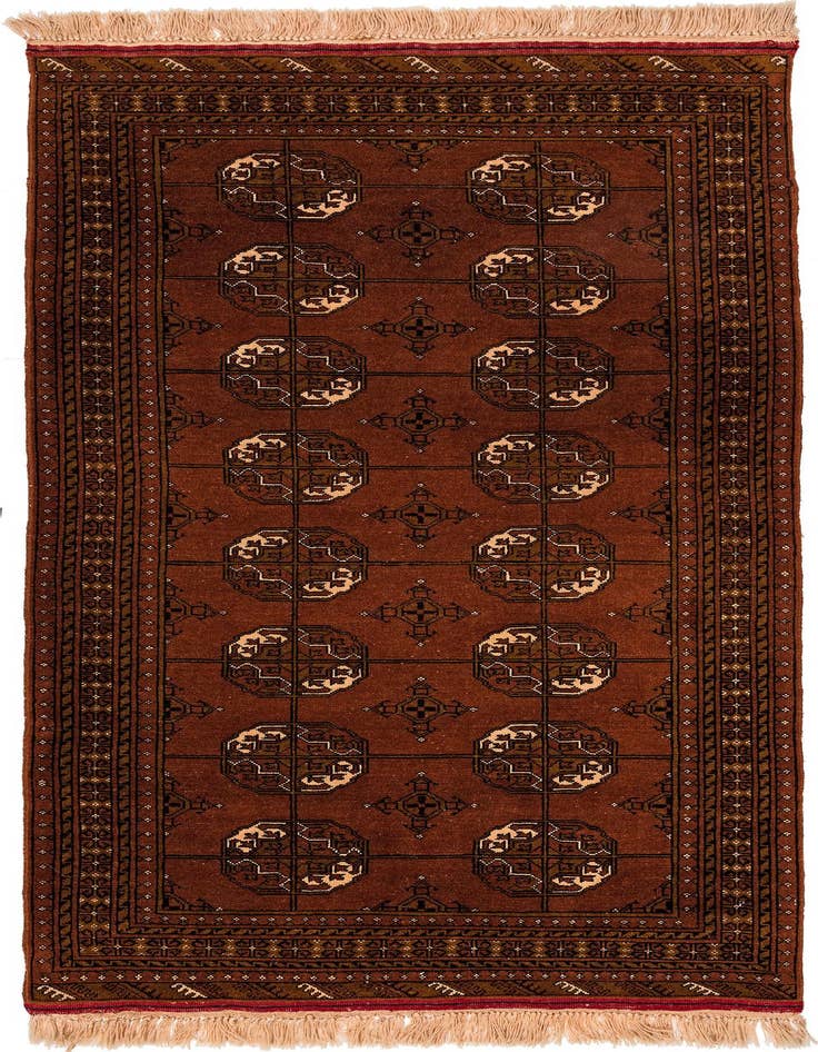 Detail image of 3' 4 x 6' 8 Hand Knotted Bokhara Wool Runner Rug