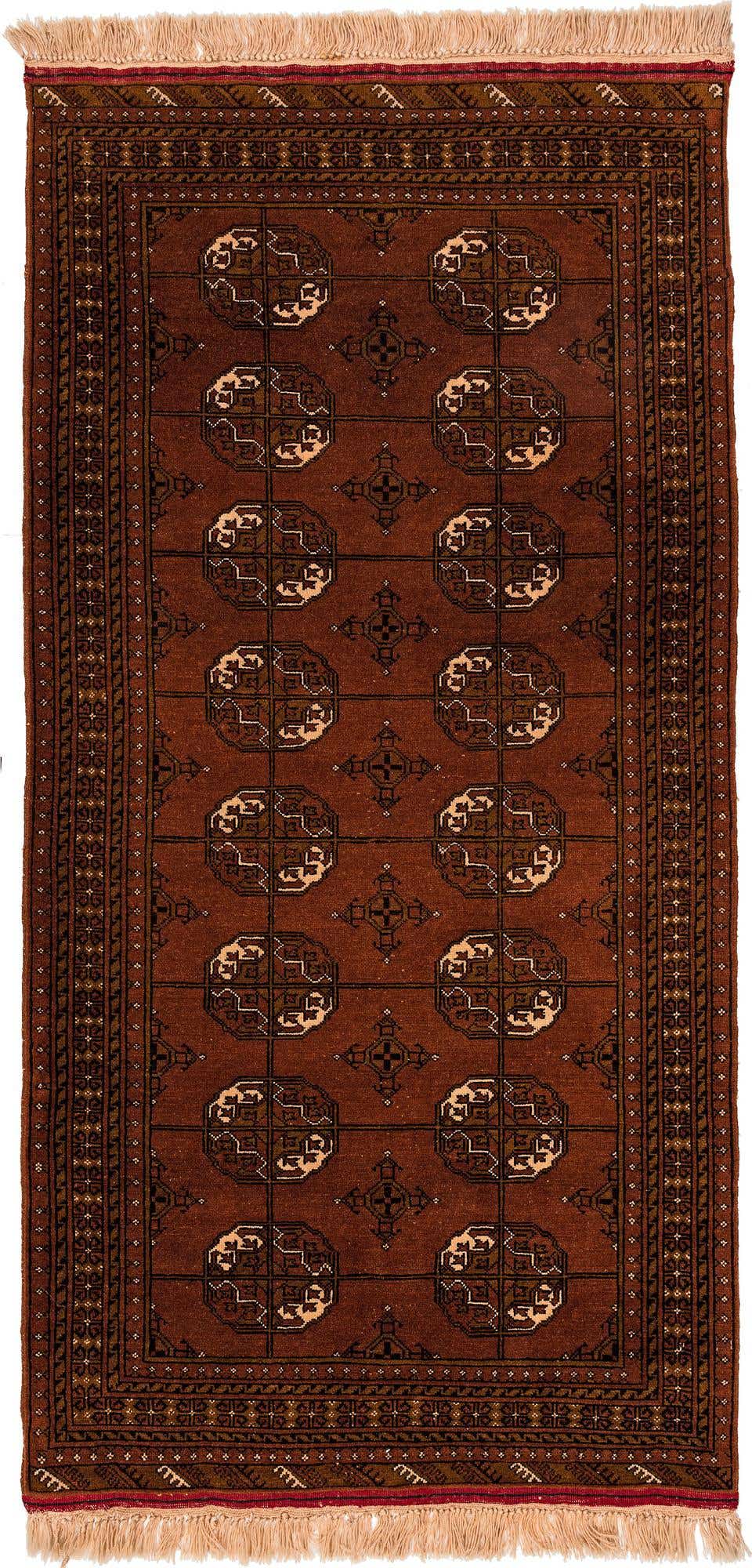 3' 4 x 6' 8 Hand Knotted Bokhara Wool Runner Rug