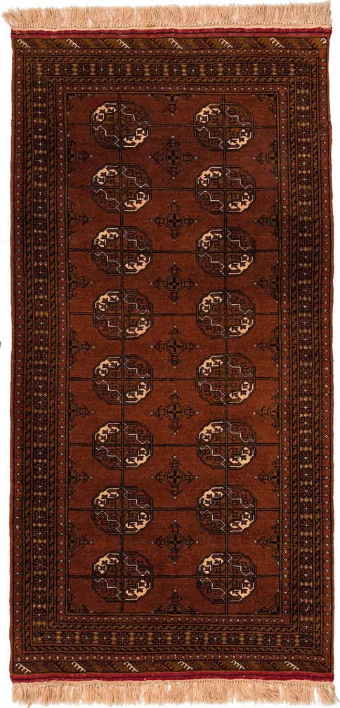 3' 4 x 6' 8 Hand Knotted Bokhara Wool Runner Rug