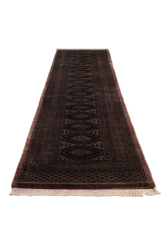 2' 7 x 11' 9 Hand Knotted Bokhara Oriental Wool Runner Rug
