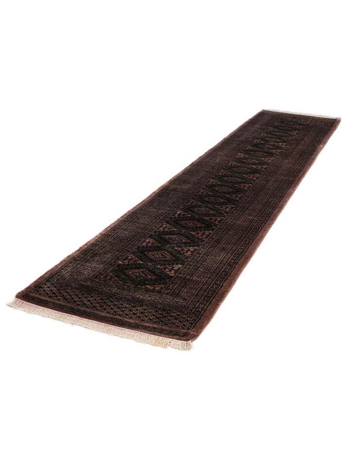 2' 7 x 11' 9 Hand Knotted Bokhara Oriental Wool Runner Rug