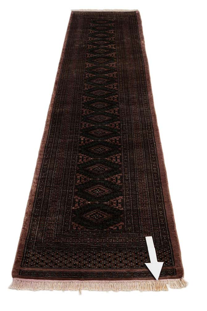 2' 7 x 11' 9 Hand Knotted Bokhara Oriental Wool Runner Rug