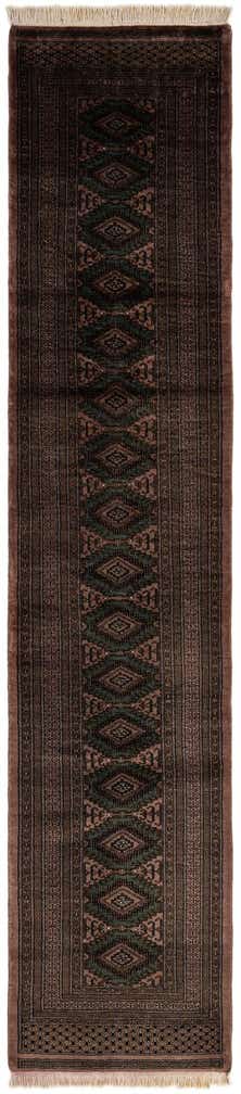 2' 7 x 11' 9 Hand Knotted Bokhara Oriental Wool Runner Rug