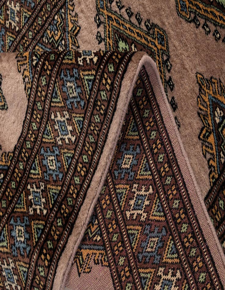 Detail image of 2' 6 x 11' 10  Hand Knotted Bokhara Wool Runner Rug