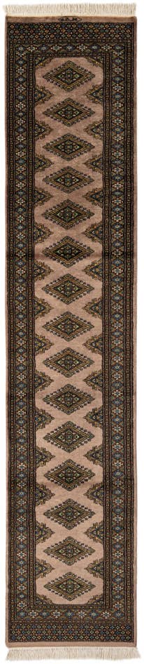 Detail image of 2' 6 x 11' 10 Hand Knotted Bokhara Wool Runner Rug