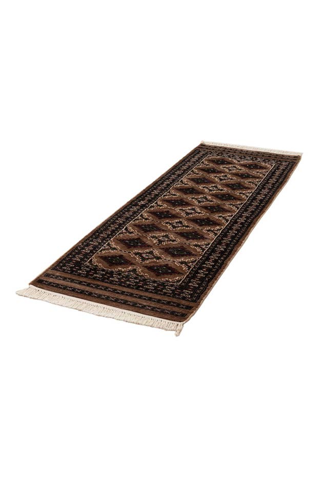 Detail image of 2' x 6' 1 Hand Knotted Bokhara Oriental Runner Rug