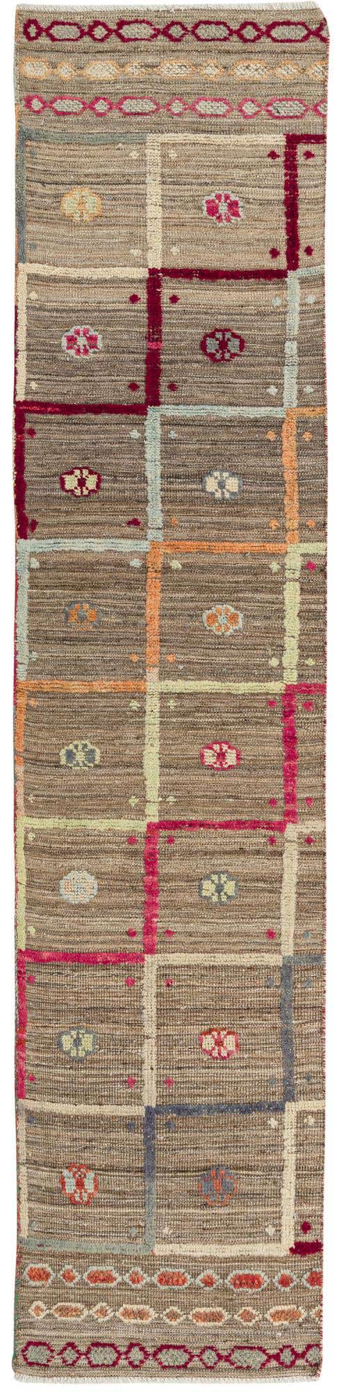 2' 4 x 10' Hand Knotted Darya Wool Runner Rug