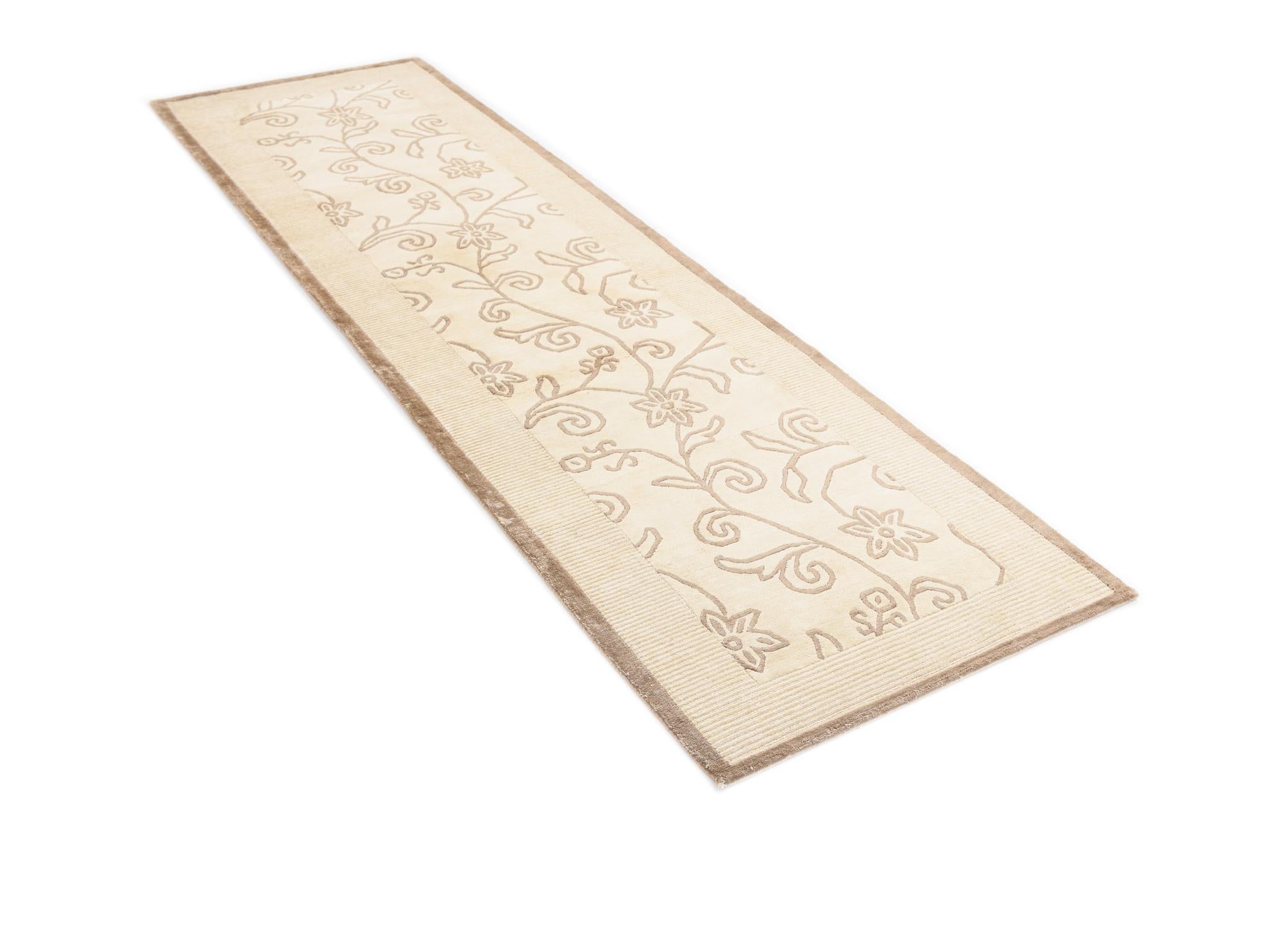 2' 8 x 9' 9 Hand Knotted Darya Wool Runner Rug
