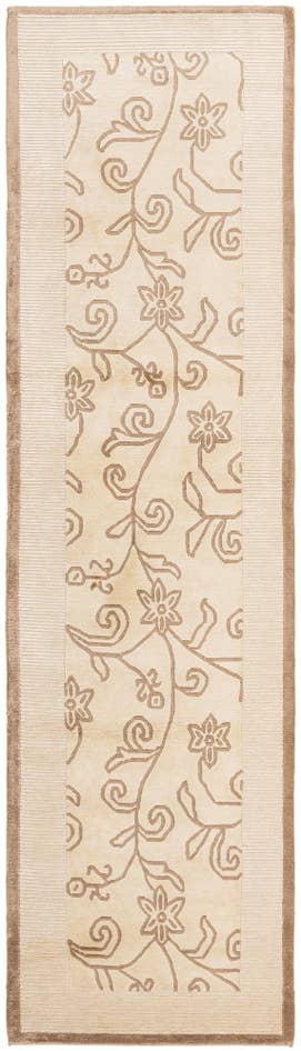 Detail image of 2' 8 x 9' 9 Hand Knotted Darya Wool Runner Rug