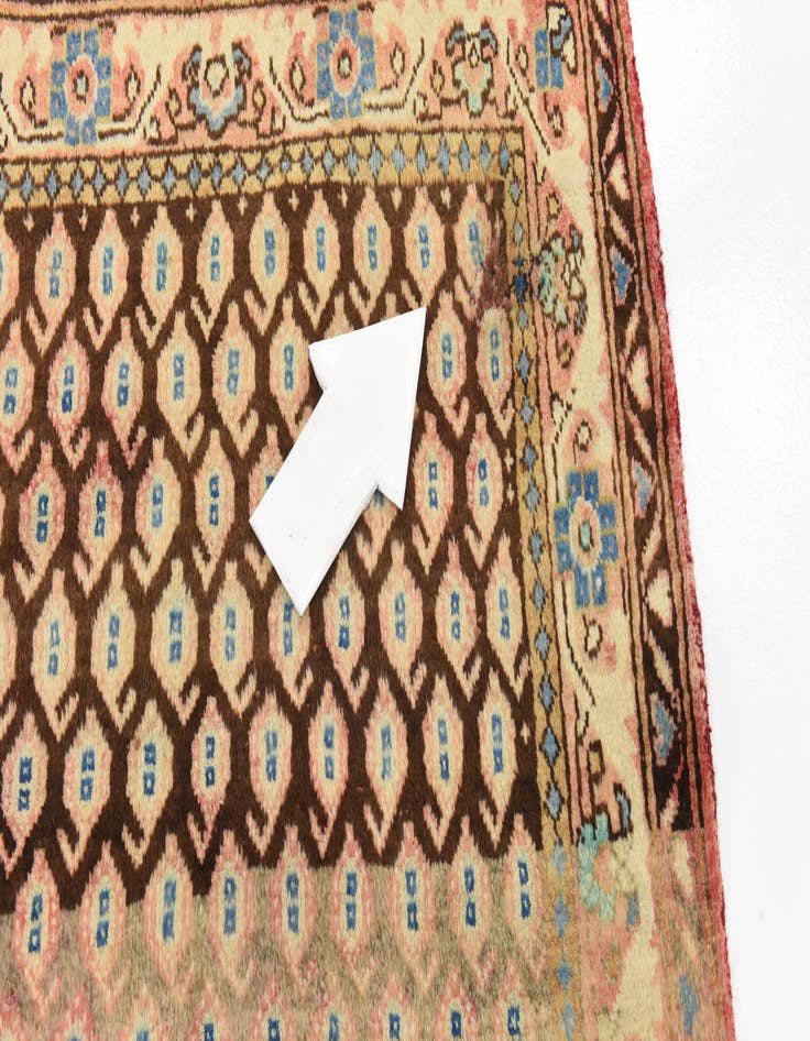 Detail image of 3' 7 x 10' 3  Hand Knotted Farahan Persian Wool Runner Rug