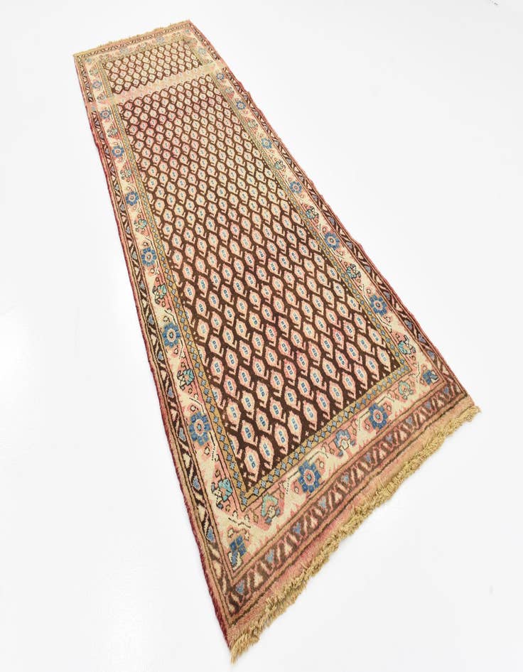 Detail image of 3' 7 x 10' 3  Hand Knotted Farahan Persian Wool Runner Rug