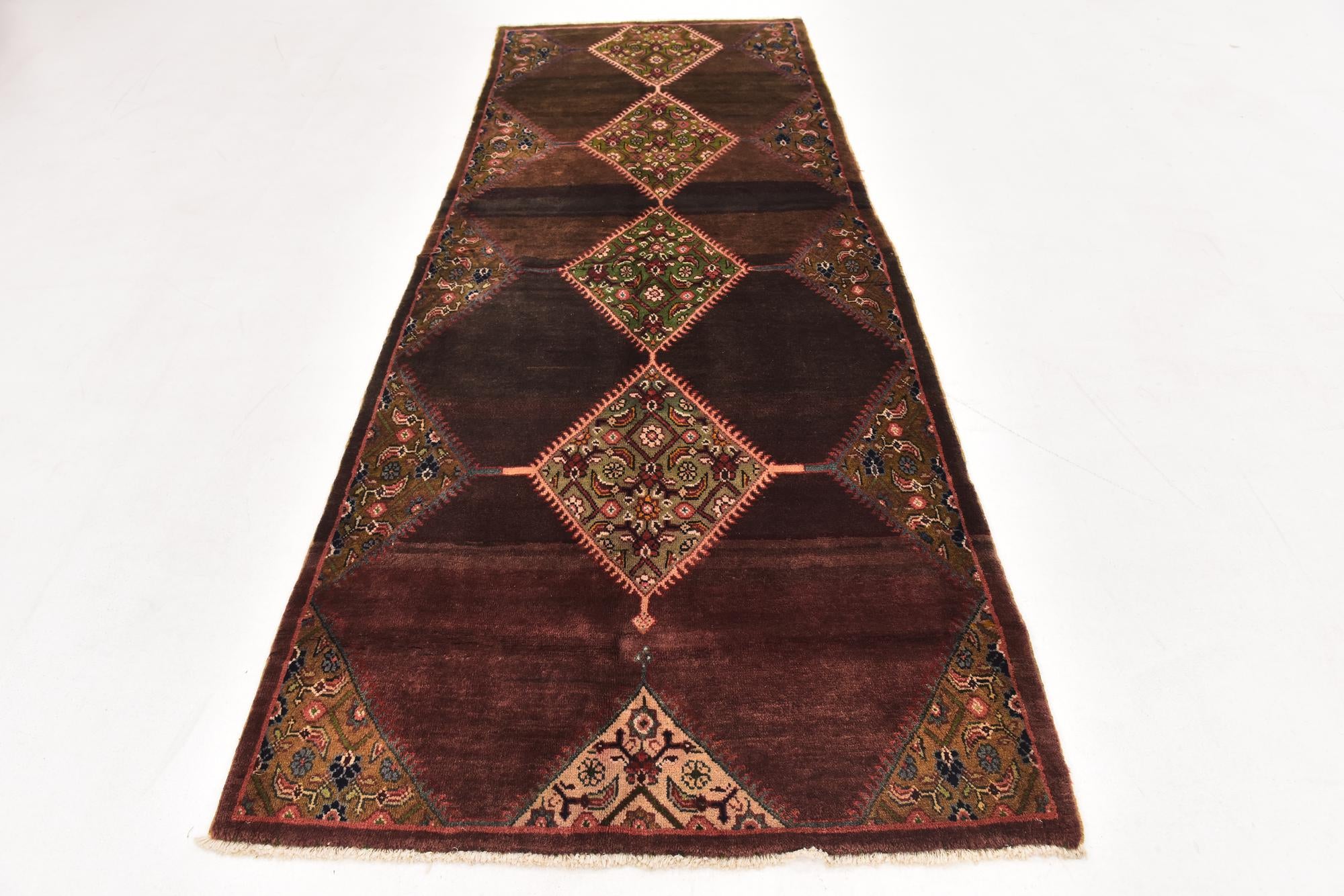 3' 10 x 9' 10 Hand Knotted Farahan Persian Wool Runner Rug