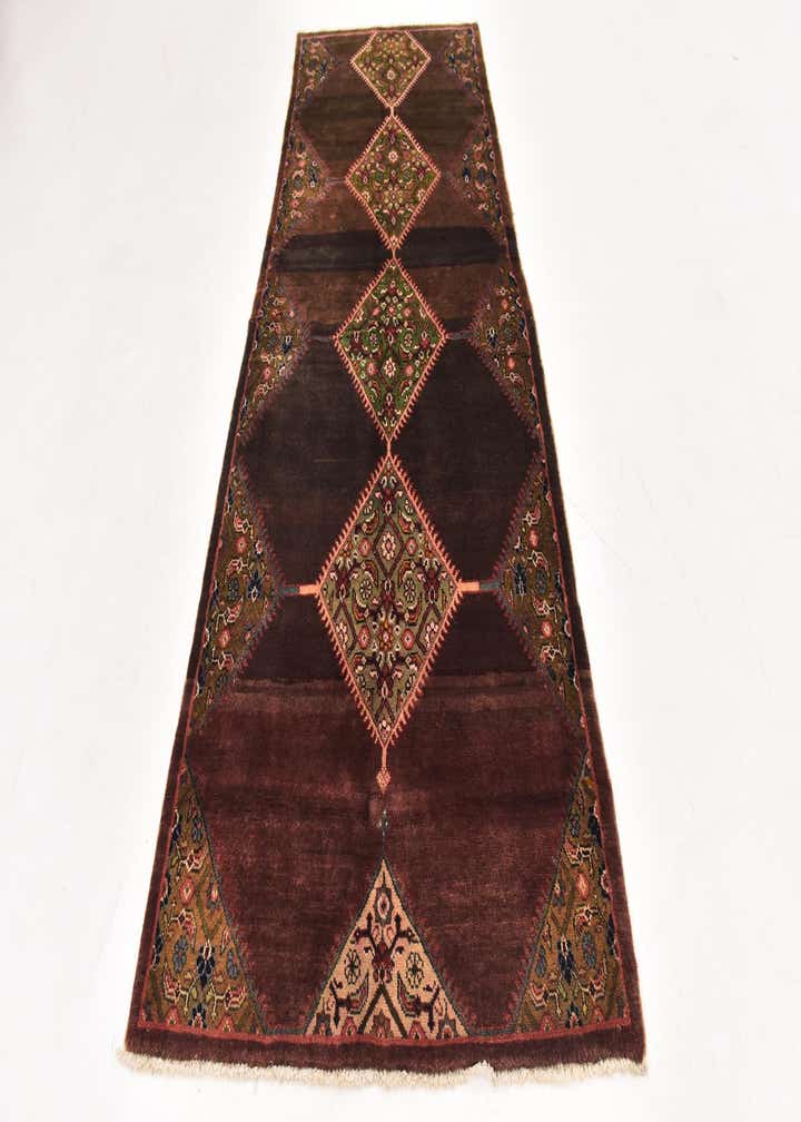 3' 10 x 9' 10 Hand Knotted Farahan Persian Wool Runner Rug